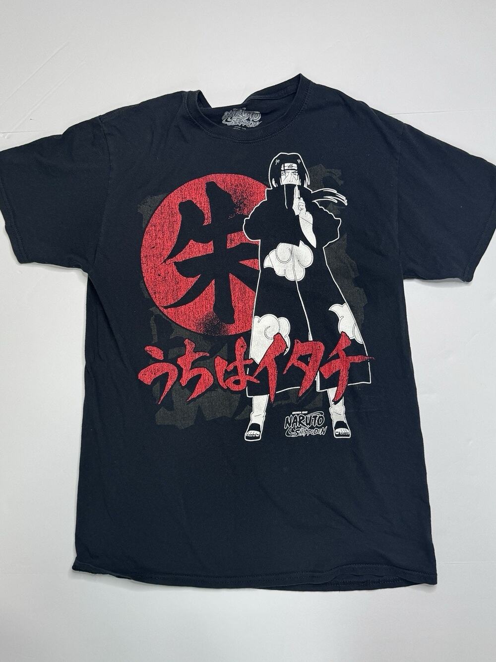 Naruto Shippuden Itachi Uchiha T Shirt Mens M Black Anime Ripple Junction